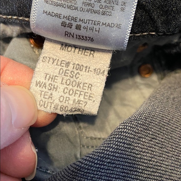 MOTHER ‘The Looker’ Ankle Coffee Tea or Me Wash Size 26 x 28” Designer - Picture 10 of 14